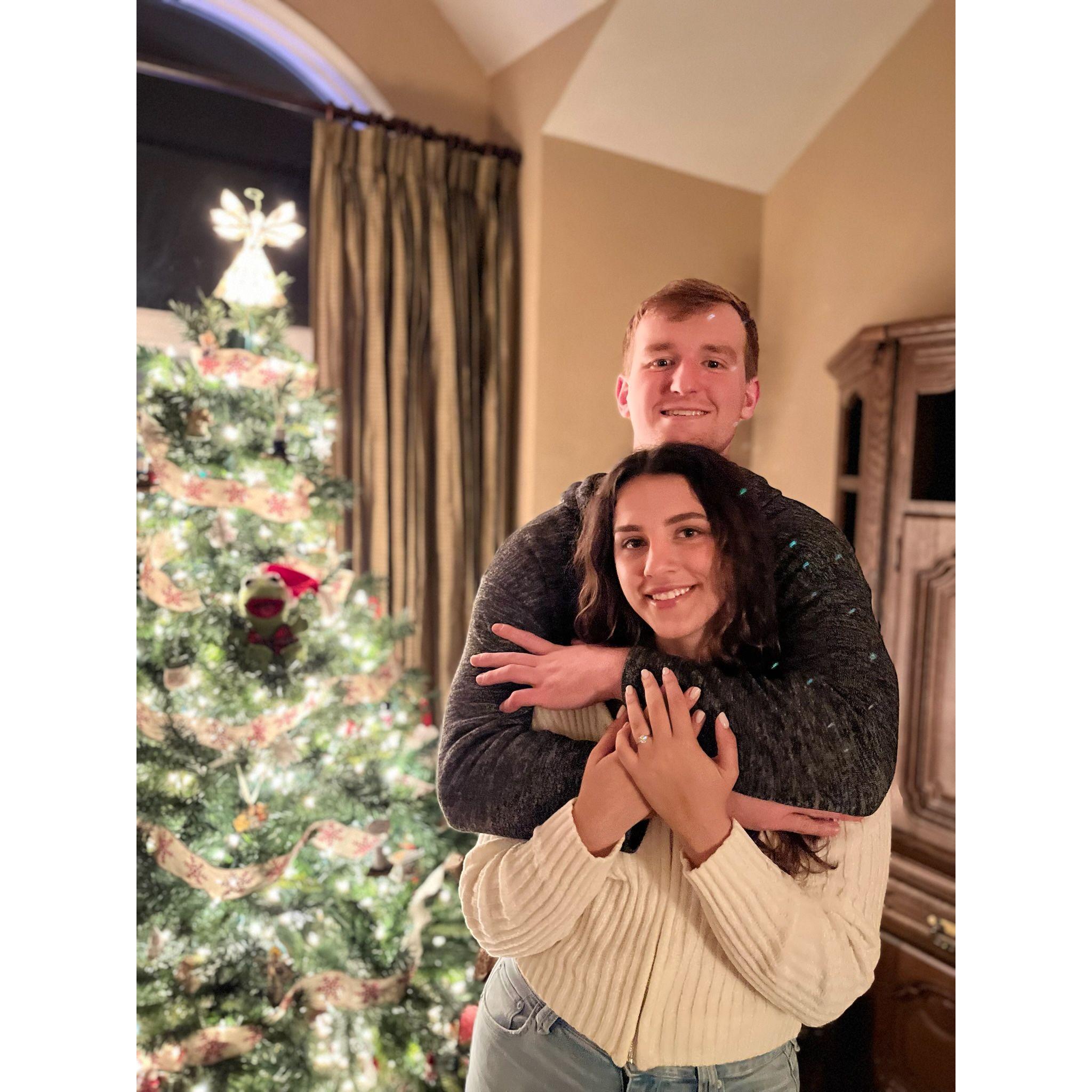 Some holiday engagement photos at Brittney's parents house