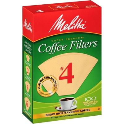 Melitta Natural Brown #4 Coffee Filter 100ct