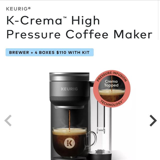 Keurig K Crema Coffee Maker
