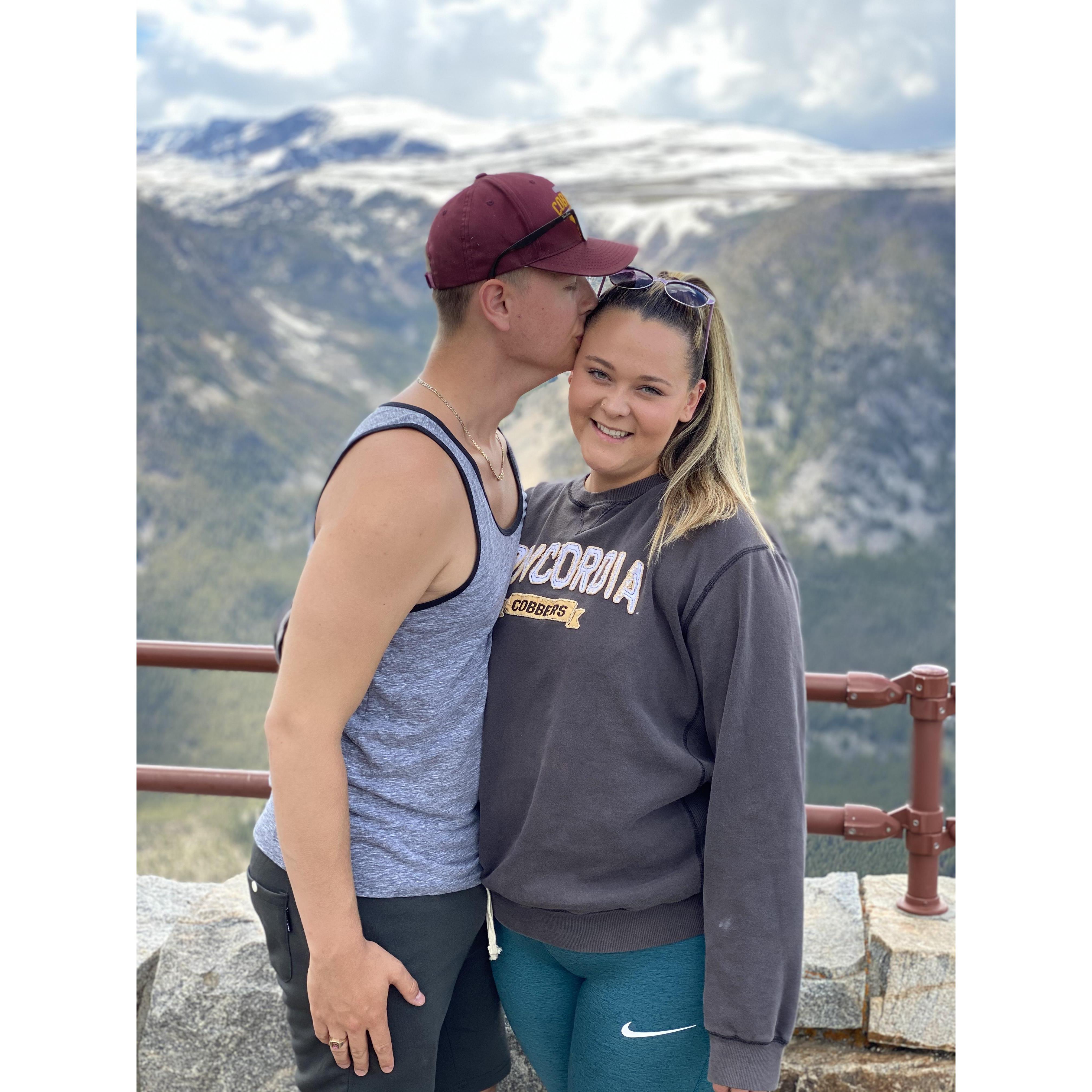 At the top of the beartooth pass in Red Lodge, MT