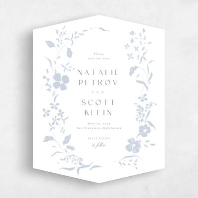 White Diamond Wedding Save the Date - Lynette Portrait