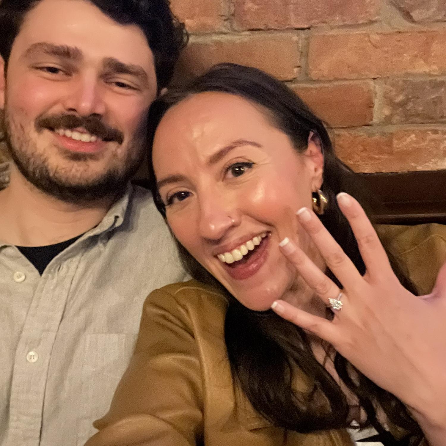 Celebrated a weekend in Boston directly after our engagement- and it was still a secret! Snapped this pic at the bar below Modern Pastry in the North End (if you know, you know).