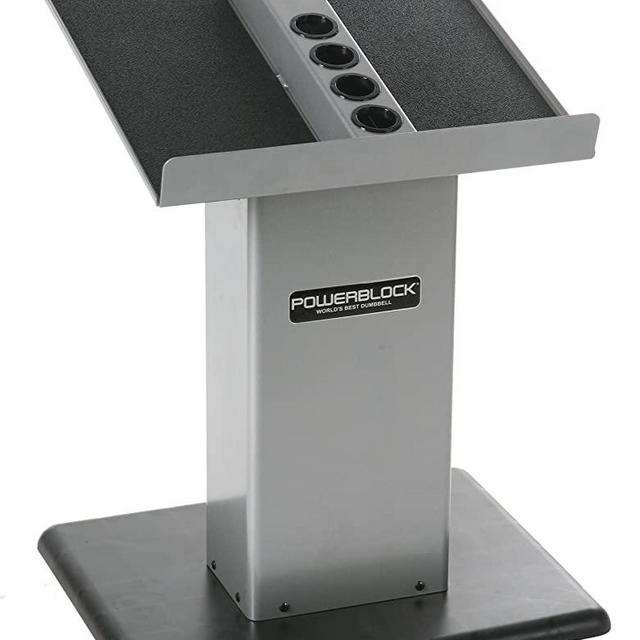 POWERBLOCK Large Column Stand, Silver/Black, Model:Large Column Stand Silver
