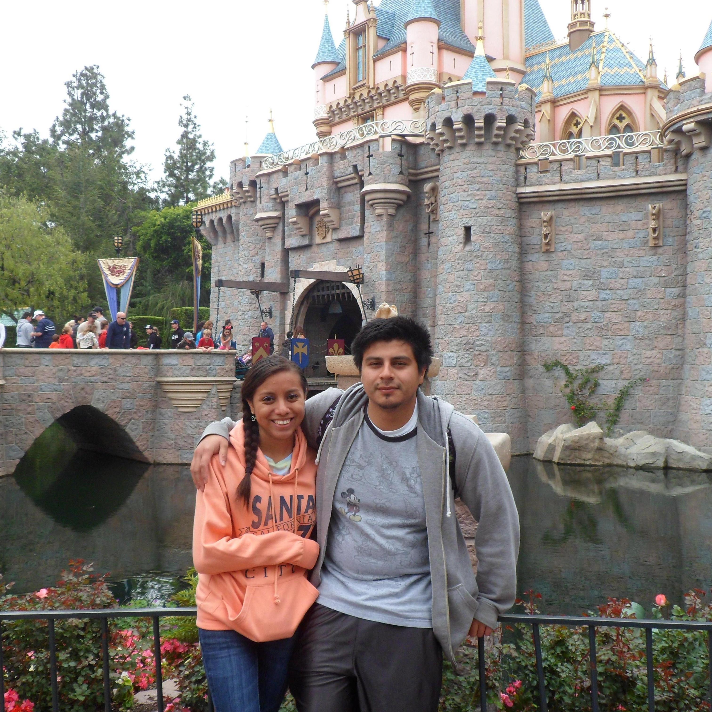 Disneyland 2014, not even a gloomy day can bring our Disney trip down or ruin a castle picture