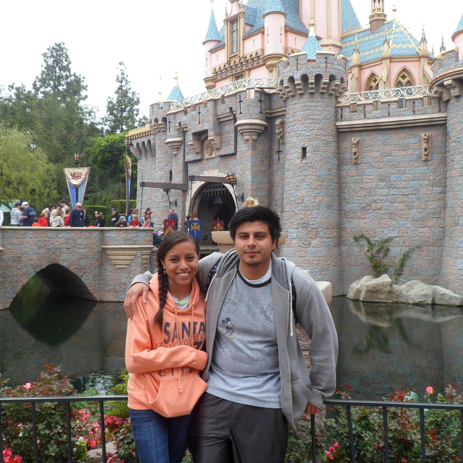 Disneyland 2014, not even a gloomy day can bring our Disney trip down or ruin a castle picture