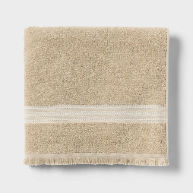 Americana Striped Bath Towel Tan - Threshold™