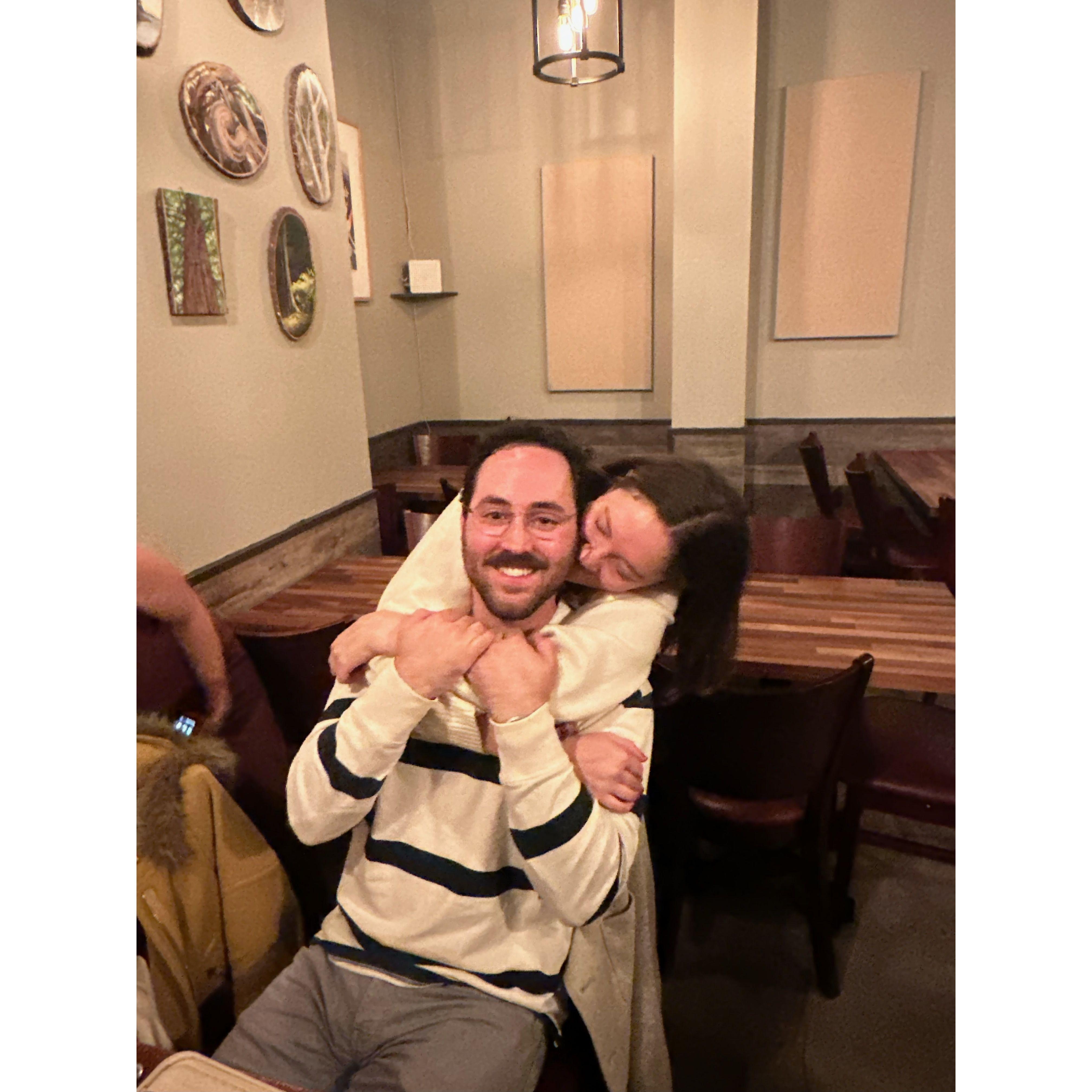 Maplewood, NJ - when Matt met Claire's best friends for the first time!