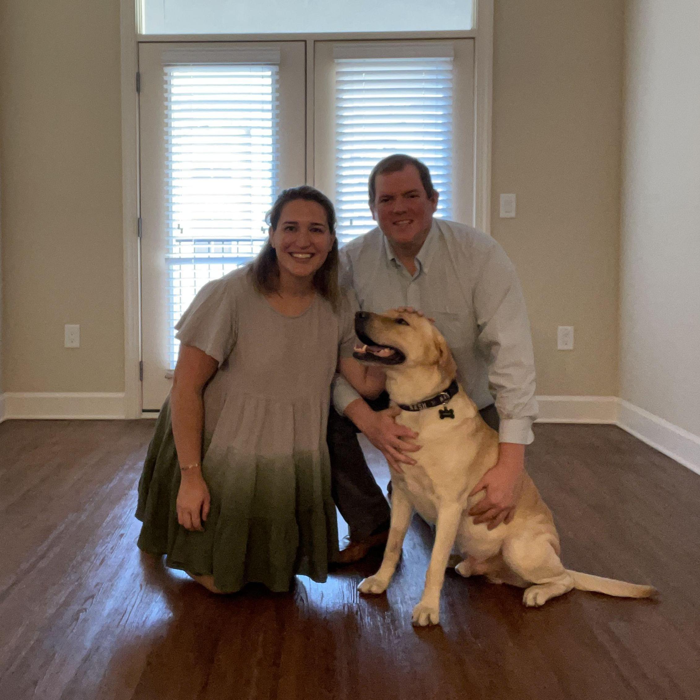 Our first apartment together in Nashville featuring Gunnar!