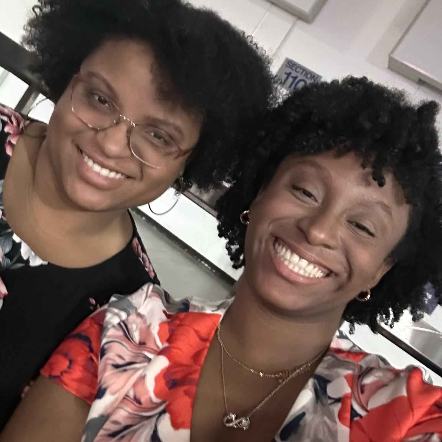 The bride and her sister/maid of honor Ayana.
