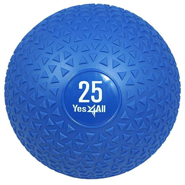 Yes4All Slam Balls (black & blue) 10-40lbs for Strength and Crossfit Workout – Slam Medicine Ball