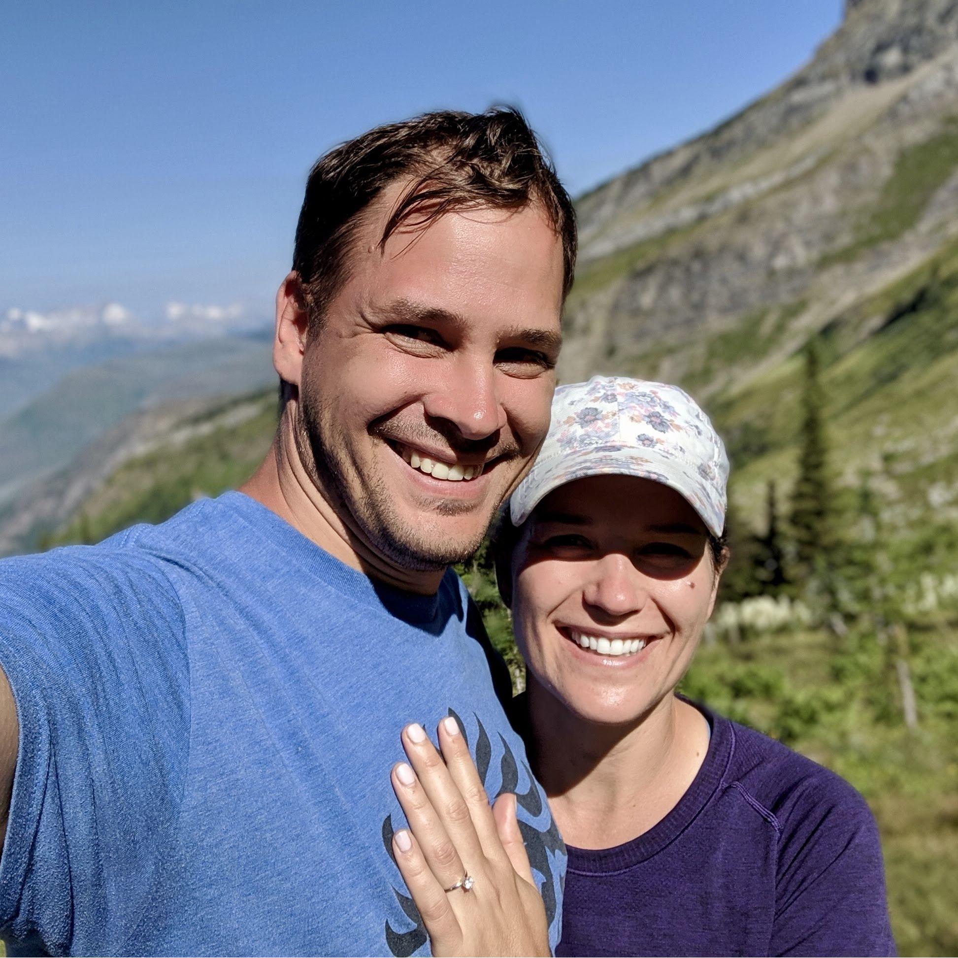 Glacier National Park. Confession: this "engagement pic" was actually taken the day after our engagement, as we failed to capture the moment in the moment :)