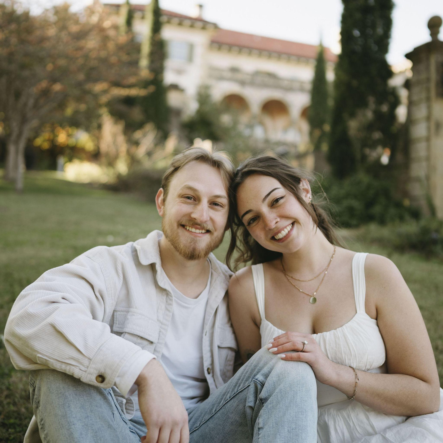 Engagement photos at the Philbrook November 2025