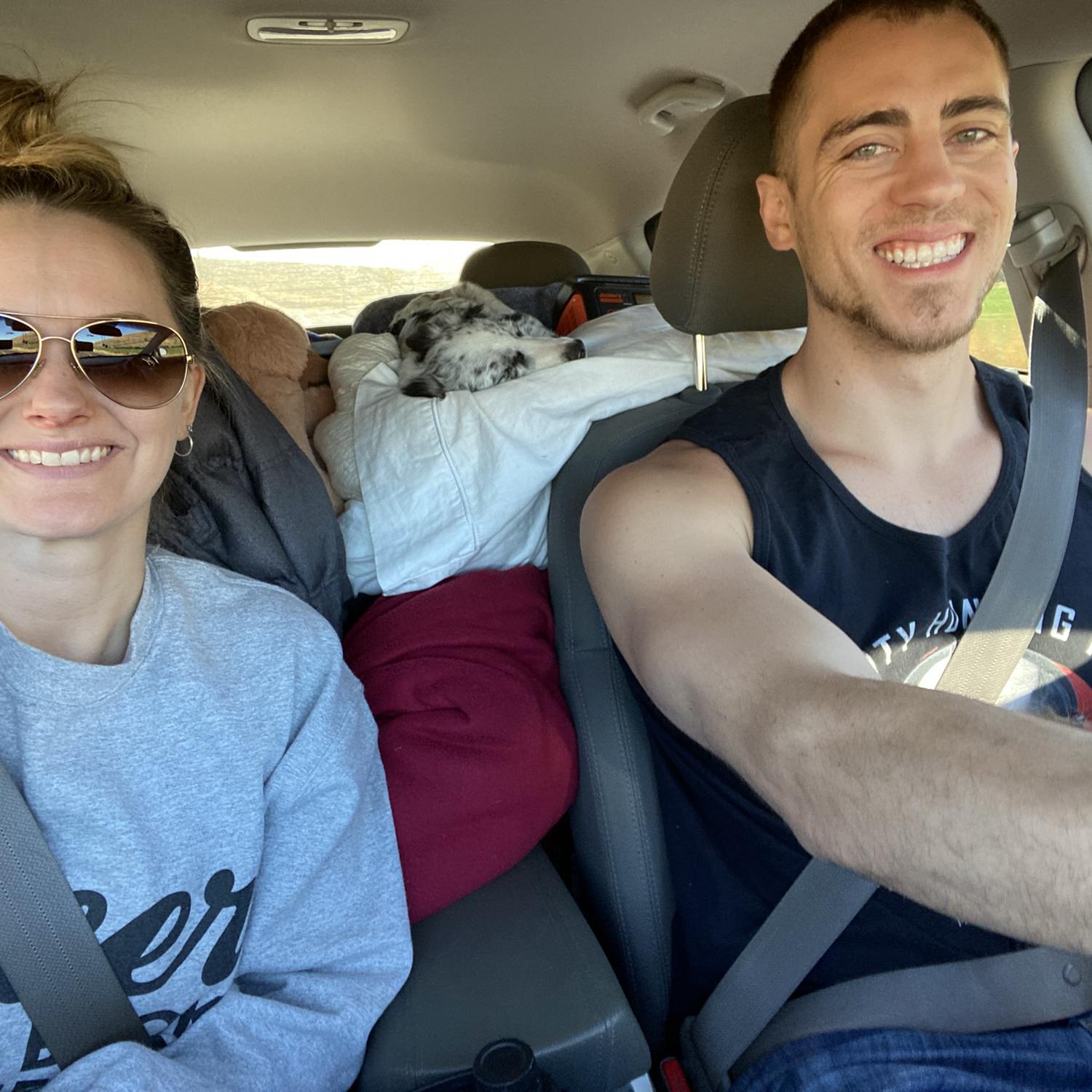 Family camping trip! Xena always has the best spot in the house!
