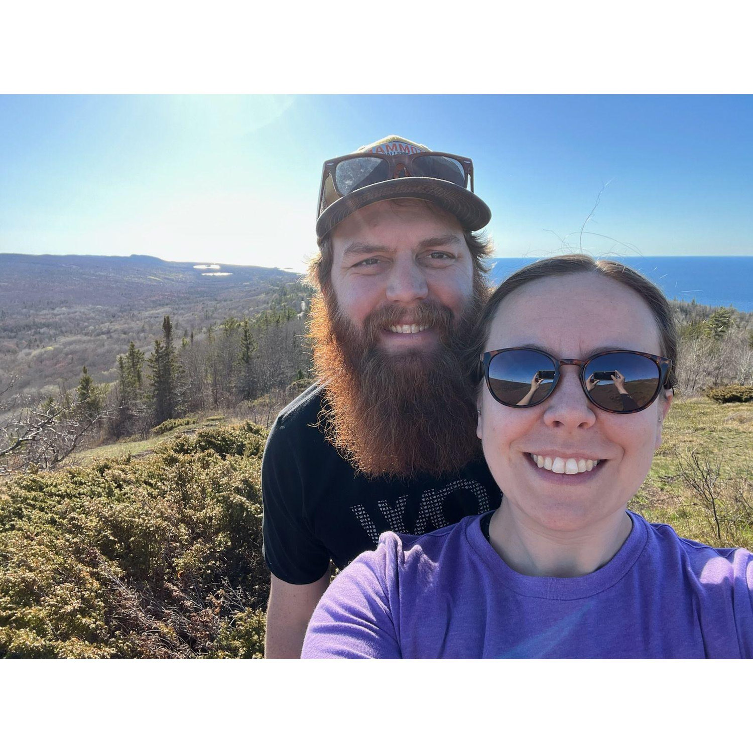 Celebrating our 9th anniversary in Copper Harbor, Michigan, May 2024