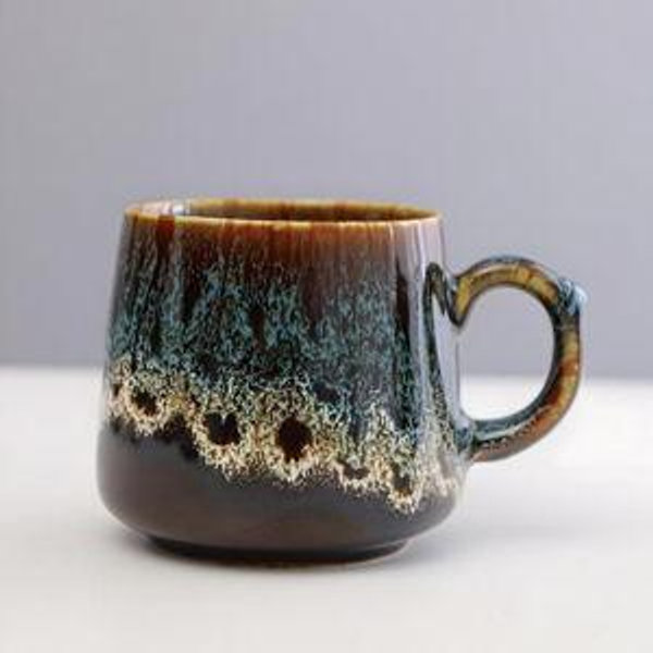 Kiln Fired Coffee Mug - Blue - Handcrafted Ceramic Drinkware for Everyday Use