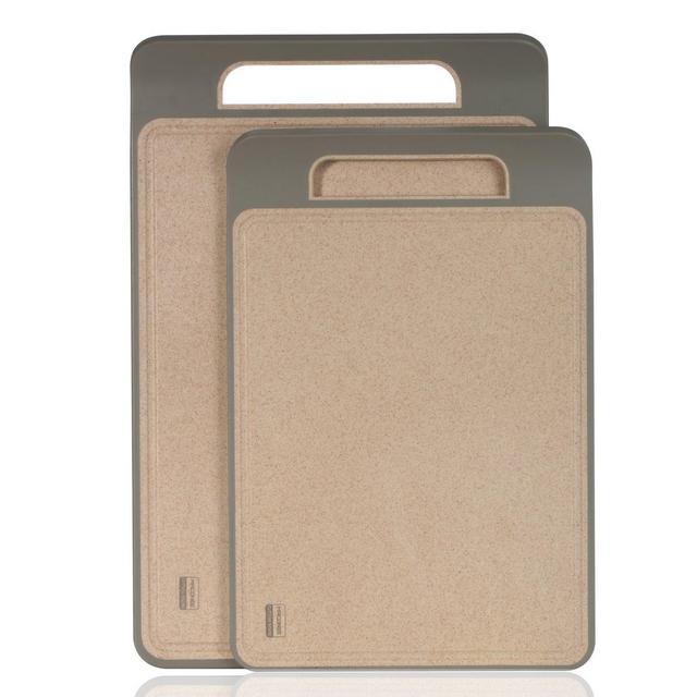 Kitchen Cutting Board (2-pieces Set) | Easy-Grip Handles | Antibacterial, Non-Porous, Non-Slip Chopping Boards | Multiple Sizes (Set of 2) by Maconee USA