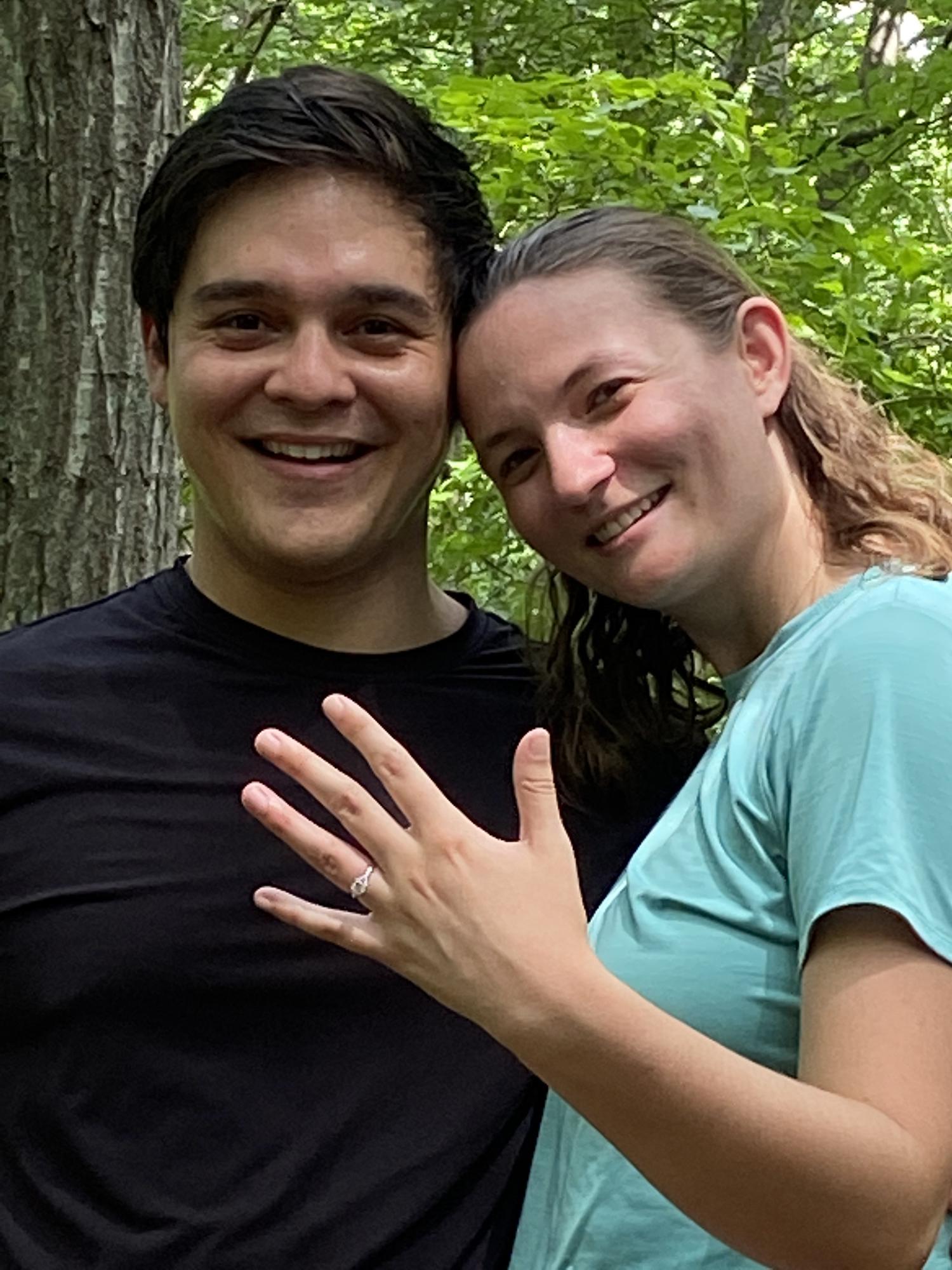 We got engaged and Sam said “what do you want to do now?” And I said “I was promised a hike” so we hiked.