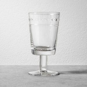 X-Patterned Glass Goblet - Clear - Hearth & Hand™ with Magnolia
