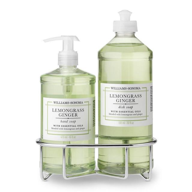 Williams Sonoma Lemongrass Ginger Hand Soap & Dish Soap, Classic 3-Piece Set