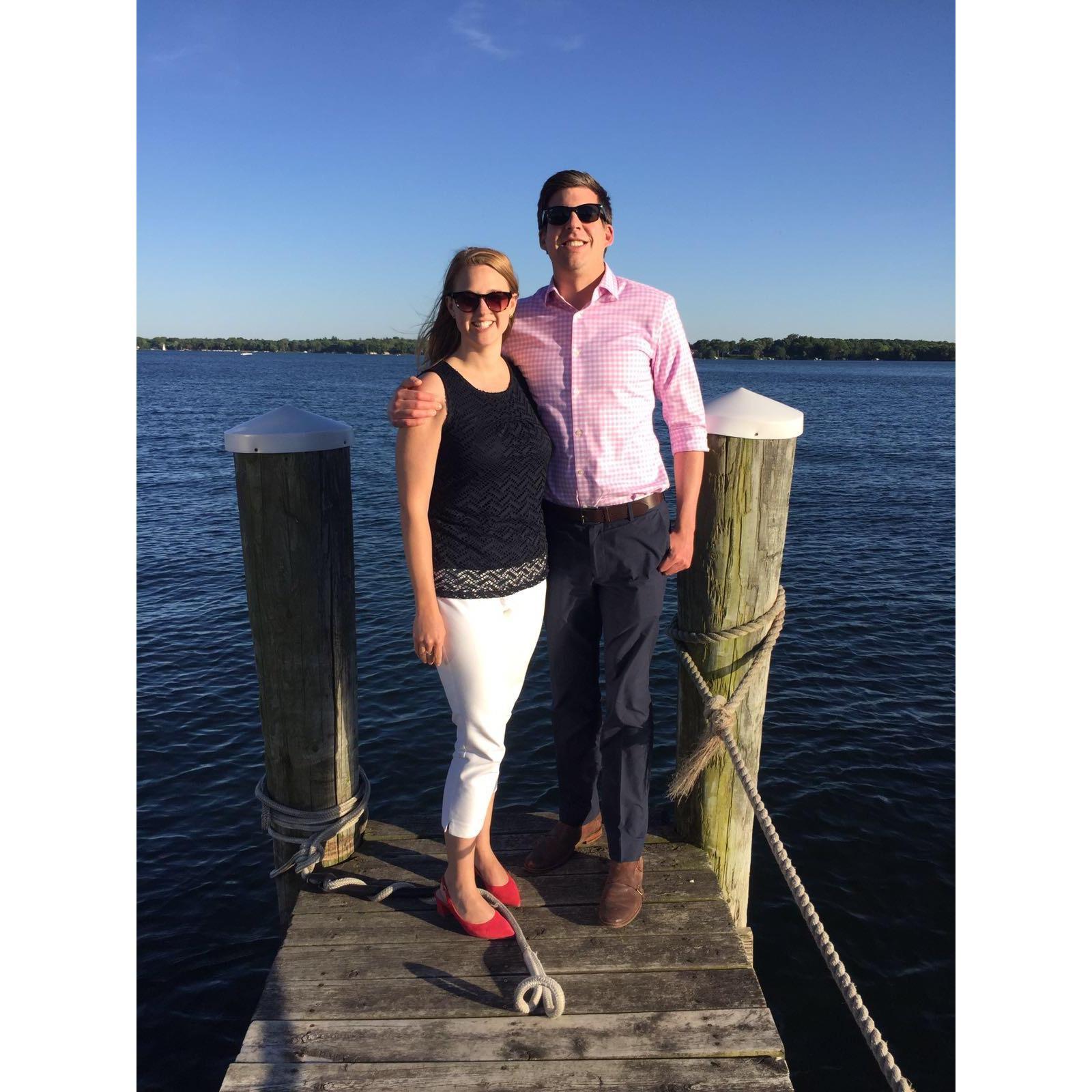 Ben grew up on the lake with a family cabin at 10 Mile and summers filled with friends' cabin weekends. Kara is loving the Lake Life culture in Minnesota.