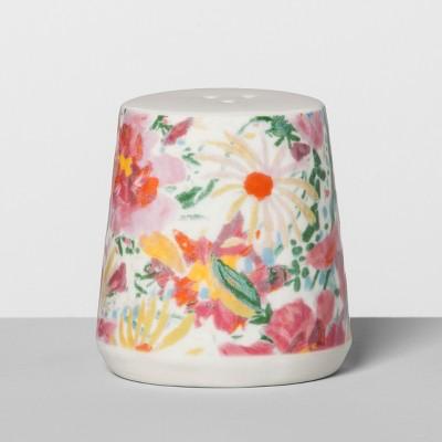 Floral Stoneware Pepper Shaker Pink - Opalhouse™