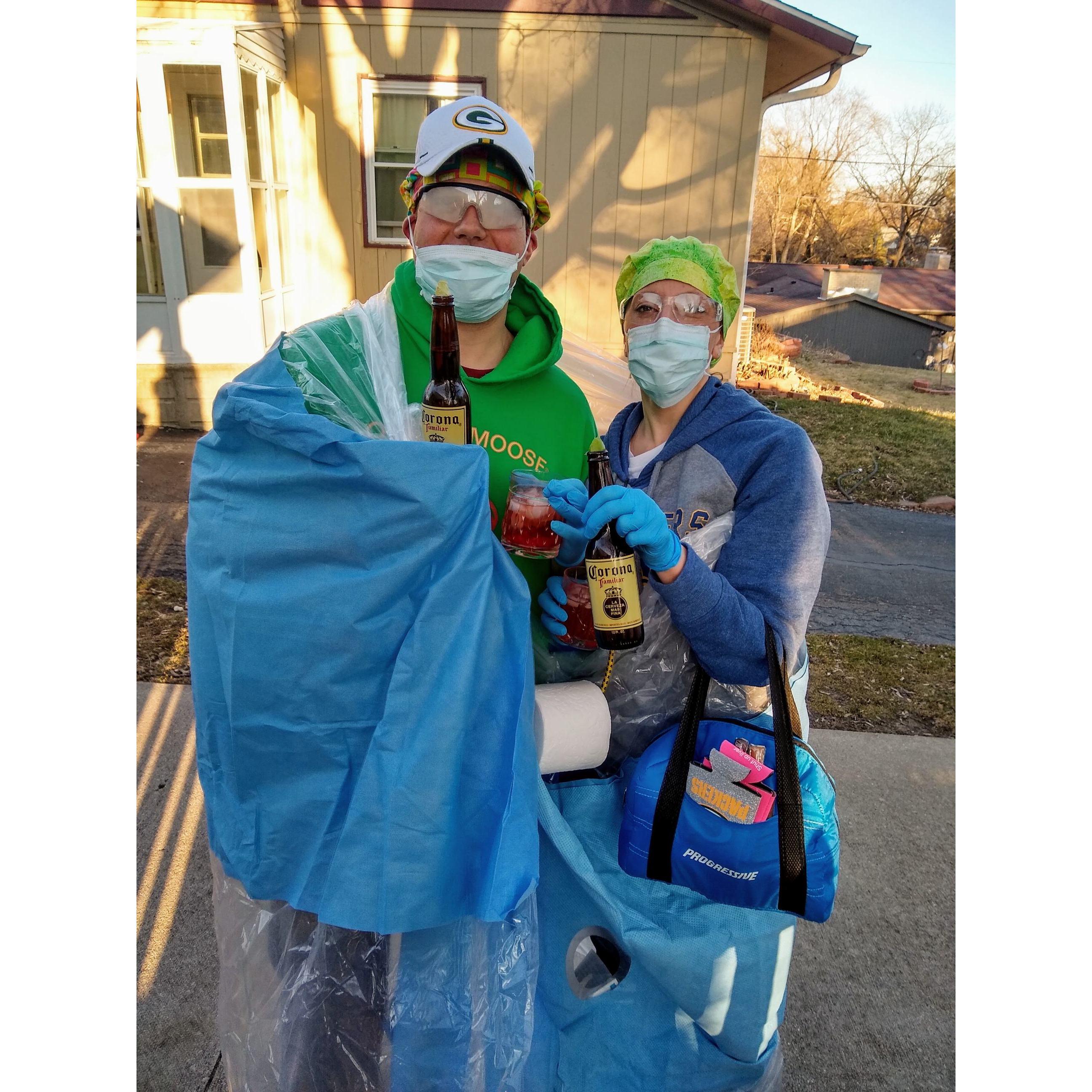 We have already made it through our first pandemic together.  Dustin had to stop travelling for work and worked from home.  Laura loved coming home to him at the end of a long nursing shift