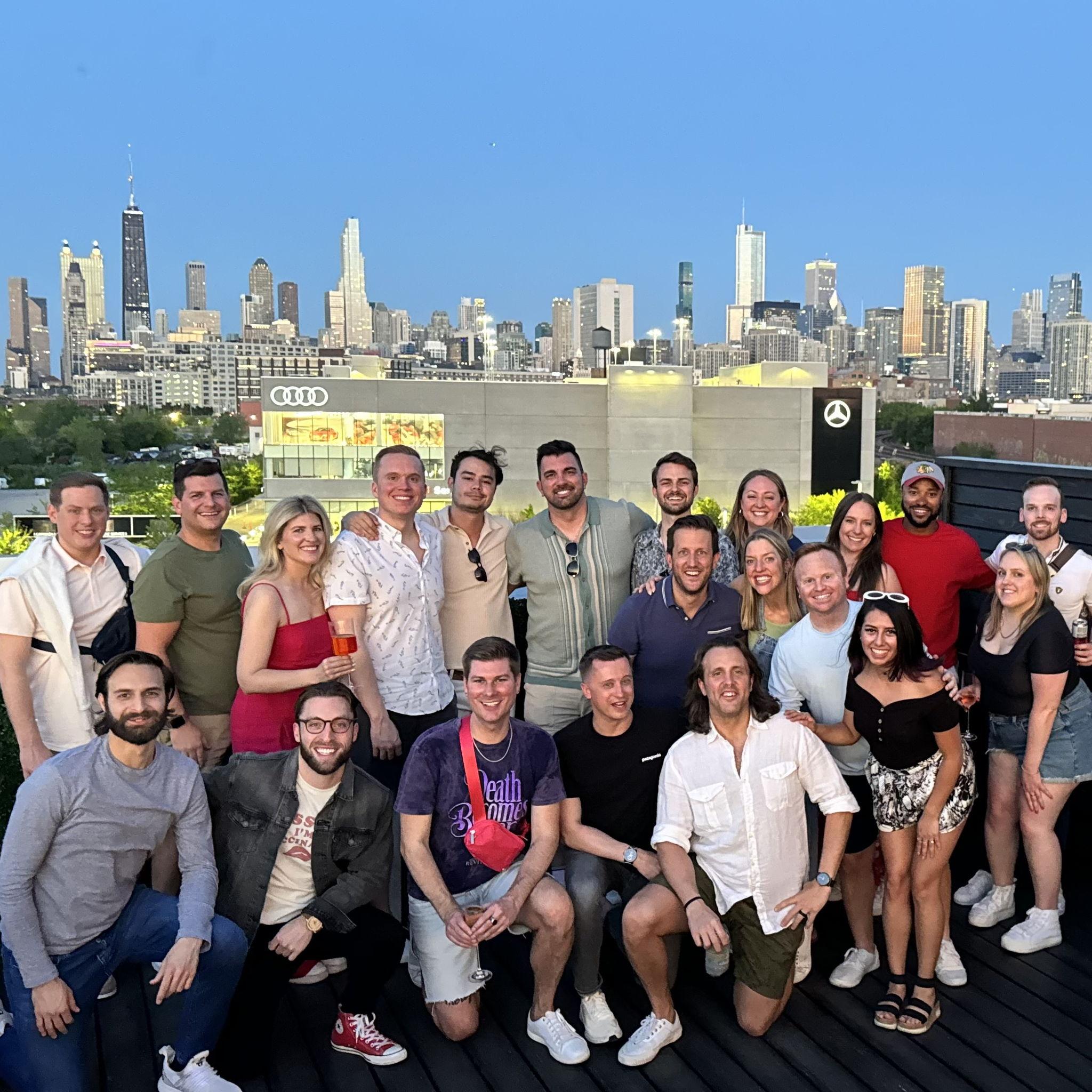 Our first rooftop party!