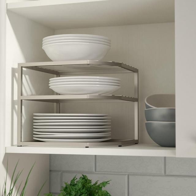 Wayfair Basics® Corner Kitchen Cabinet Organizer Shelving Rack