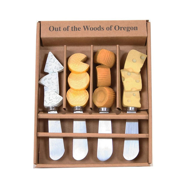 Cheese Spreader Knives Set of 4 (Cheeses)