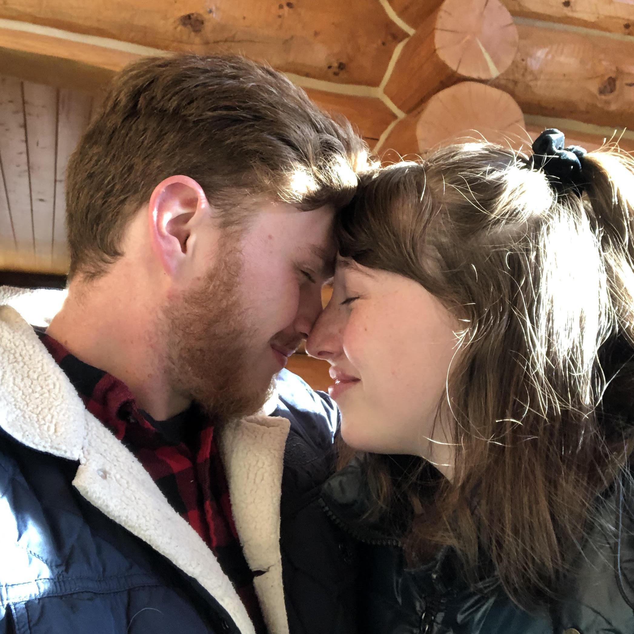 In love at cabin.