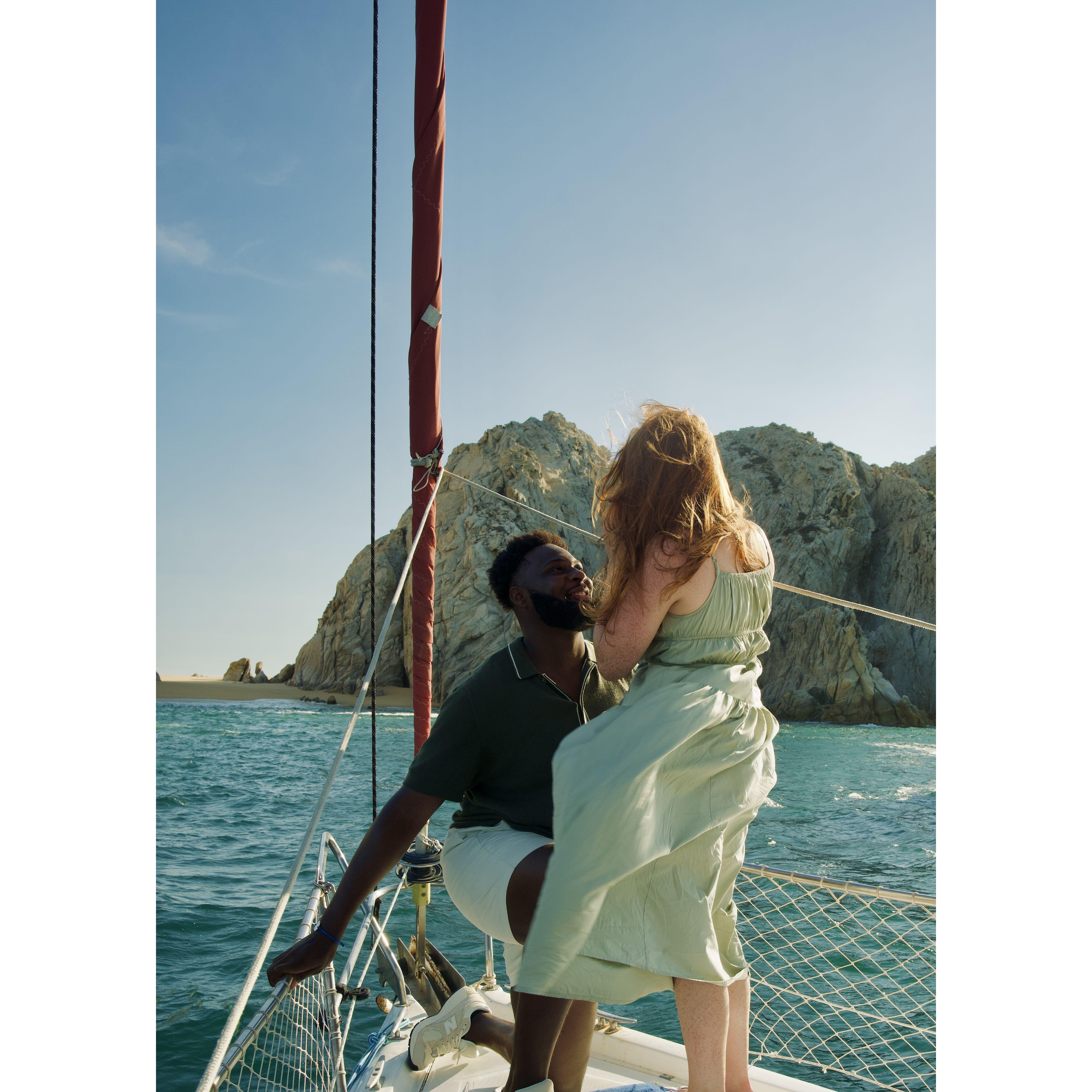 Okorie proposed to Hannah in front of Lovers Beach and The Arch of Cabo San Lucas on August 7, 2024 -`♡´-