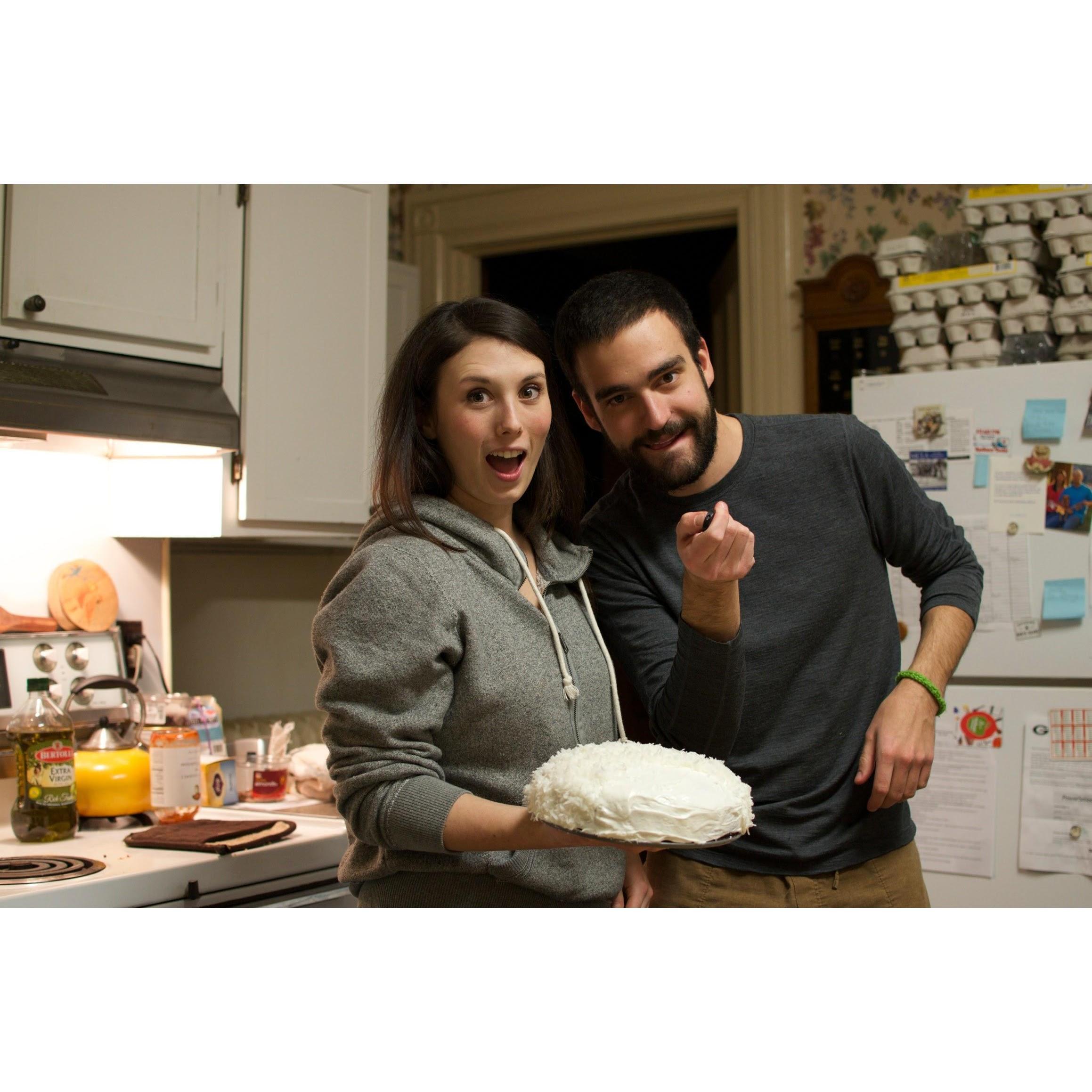 This was our third date. Kelley made a chocolate, coconut cake...but it turns out Max doesn't eat that much coconut!