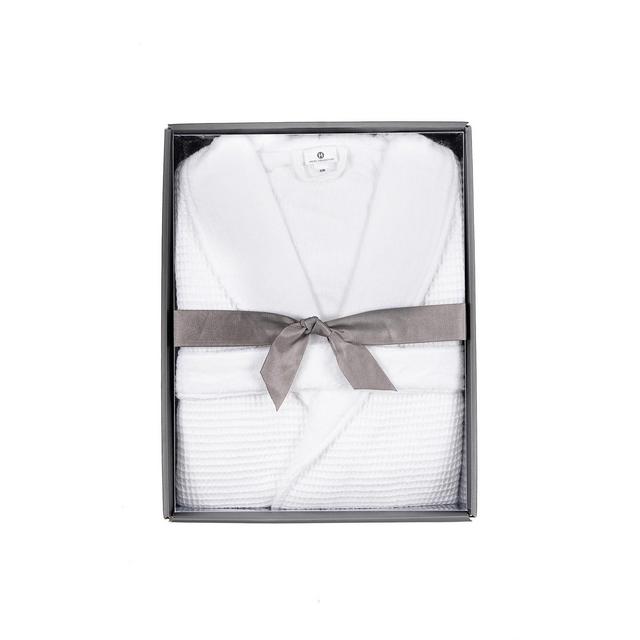 Hotel Collection Cotton Boxed Waffle Textured Bath Robe, Created for Macy's