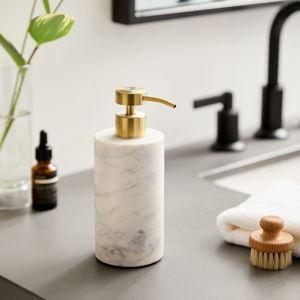 Amalfi Marble Soap Dispenser (White)