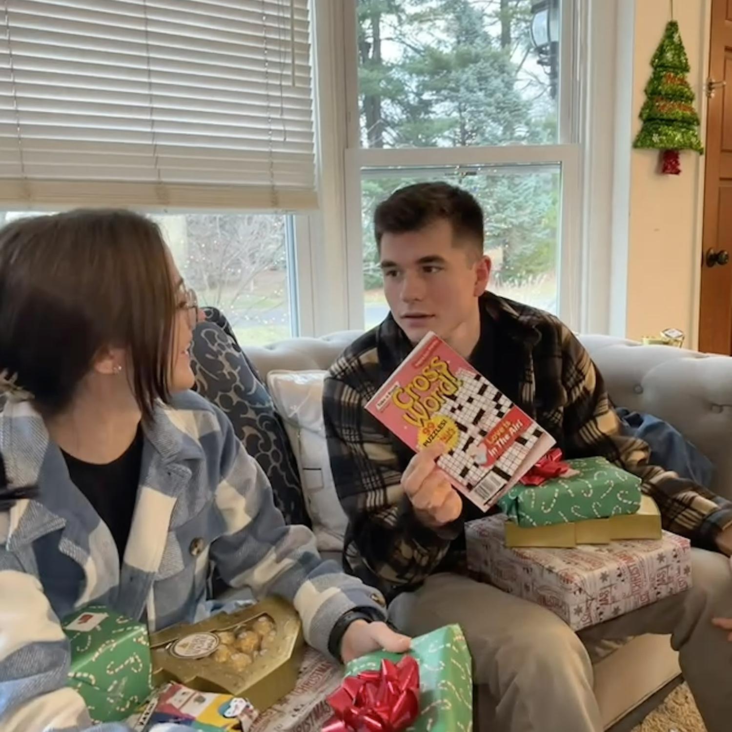 Christmas Day at Karin’s Dad’s house, they were so sweet and gave them so many gifts!