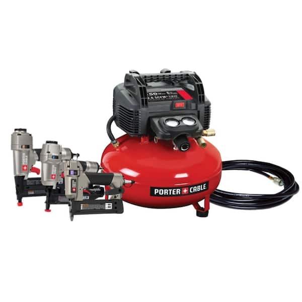 6 Gal. Portable Electric Air Compressor with 16-Gauge, 18-Gauge and 23-Gauge Nailer Combo Kit (3-Tool)