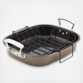 Nonstick Bakeware Roaster with Hanging U-Rack