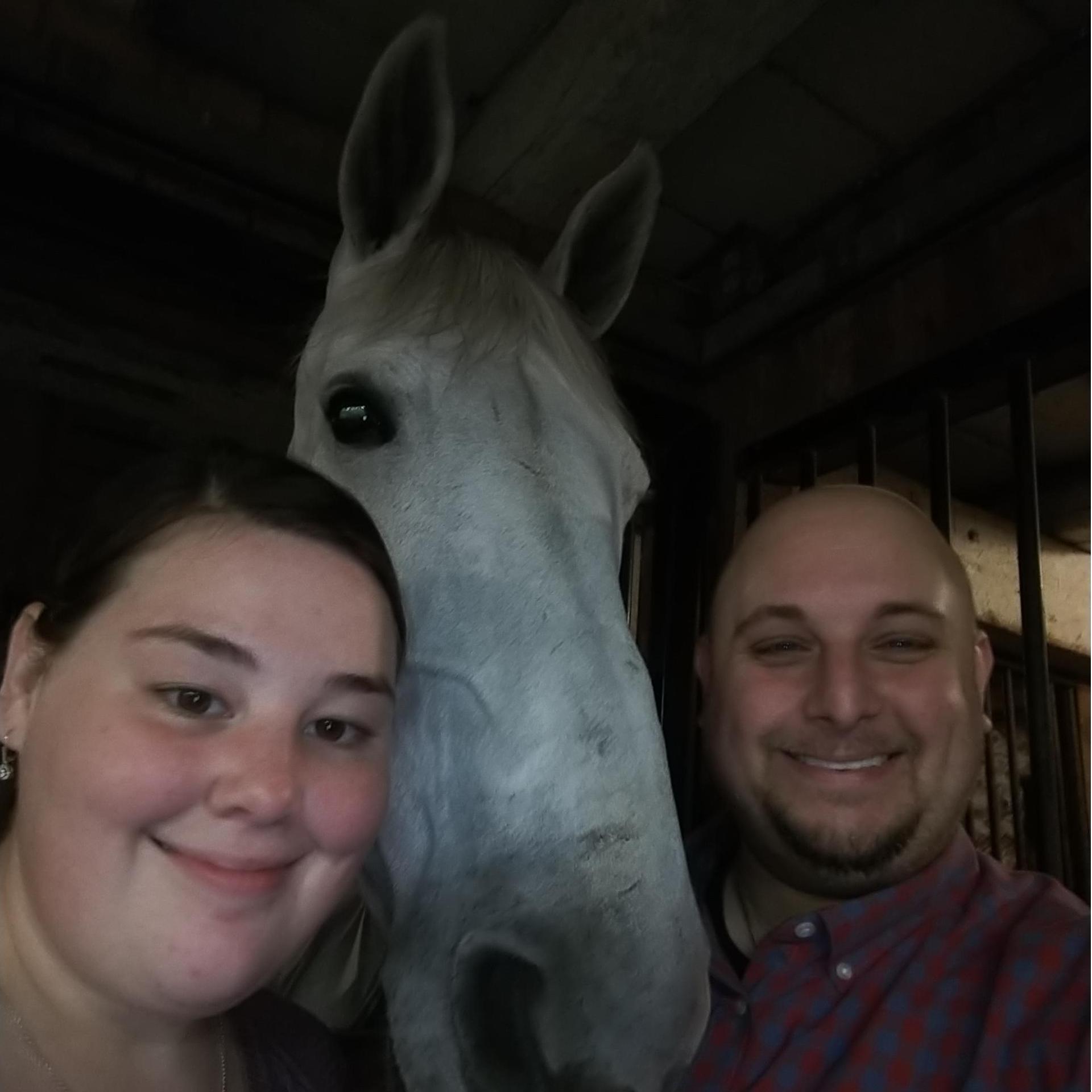 Just us horsing around!