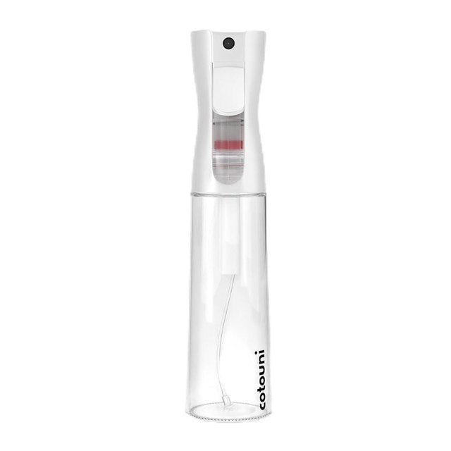 Cotouni Continuous Spray Bottle for Hair Care, Hydrating Skin Care | Plant Mister or Squirt Bottle for Ironing and Cleaning, 10.1 fl oz/300 mL Clear Glass, 9.8"(H) x 2.08"(W)