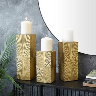 3-Piece Contemporary Candle Holder Set