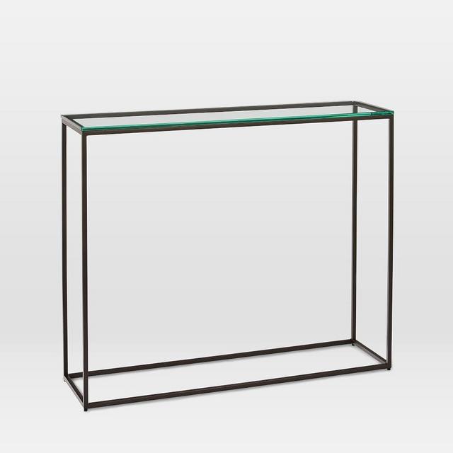 Streamline Console, Glass, Antique Bronze