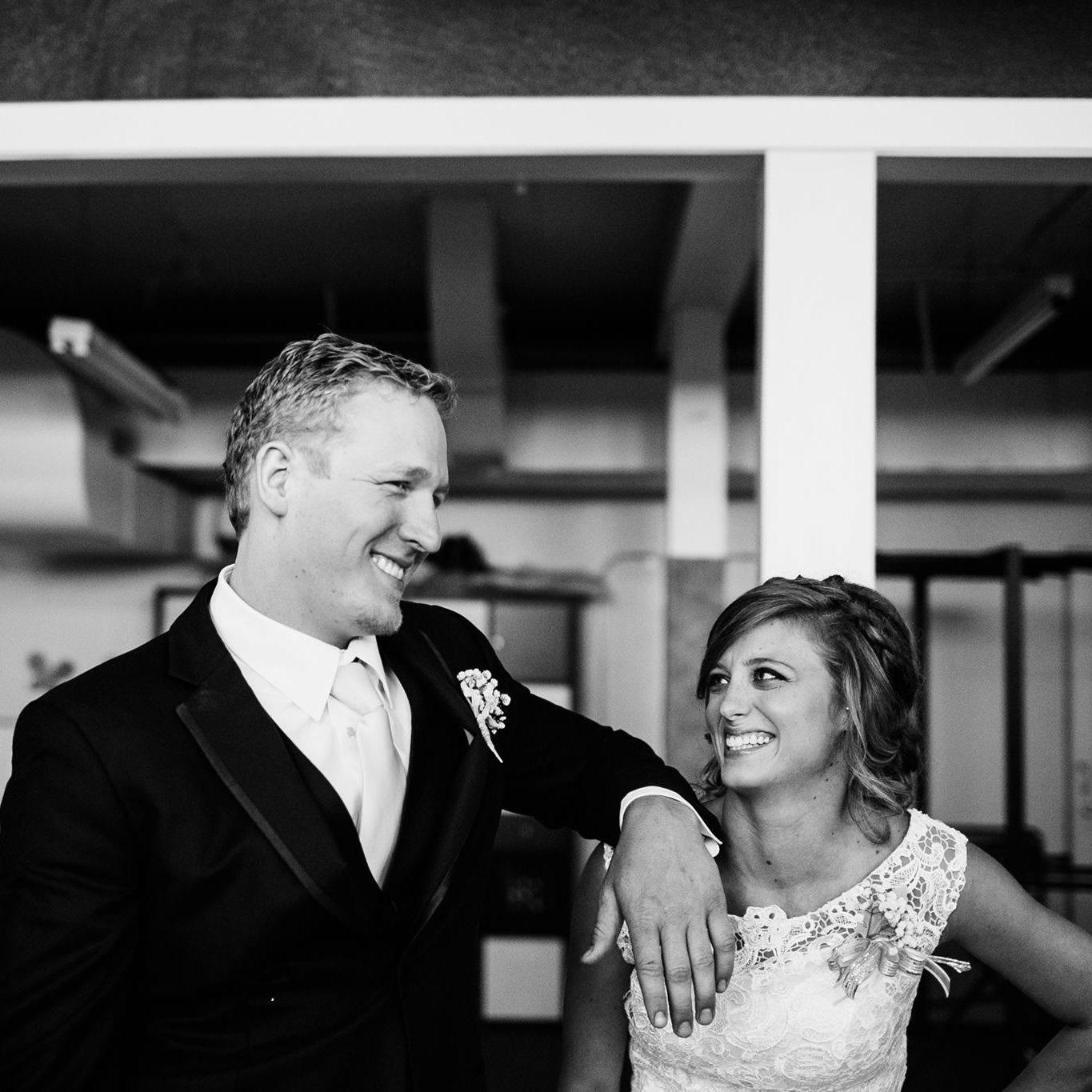 Hanging out right before Landon and Ruth said "I do"