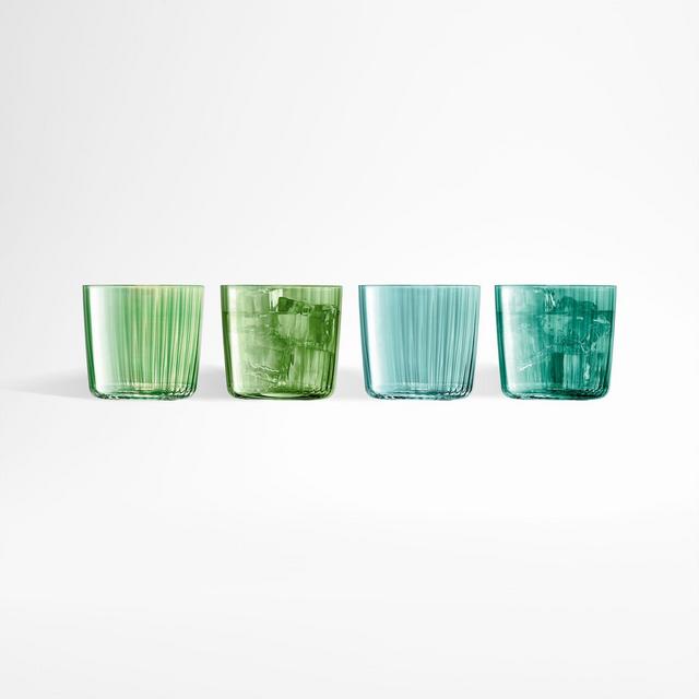 LSA Gems 10-Oz. Jade Double Old-Fashioned Glasses, Set of 4