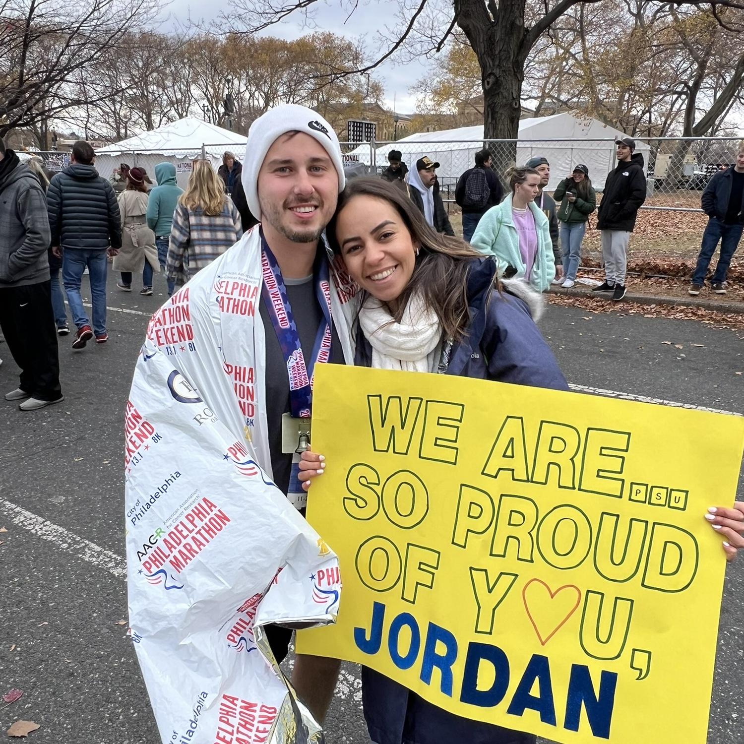After his marathon 🥹💙