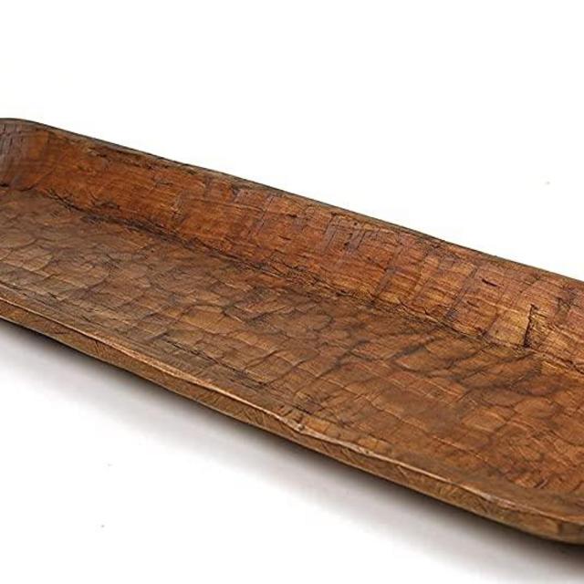 Rustic Wooden Dough Bowl-Batea-Extra Long-Natural