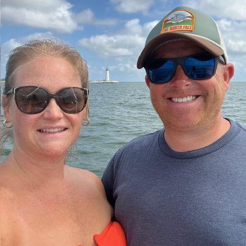 The first time we drove the boat for me to show Brian New Point Comfort Lighthouse.