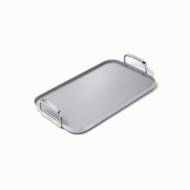 Caraway Home 11.73" Nonstick Square Double Burner Crepe Pan Gray