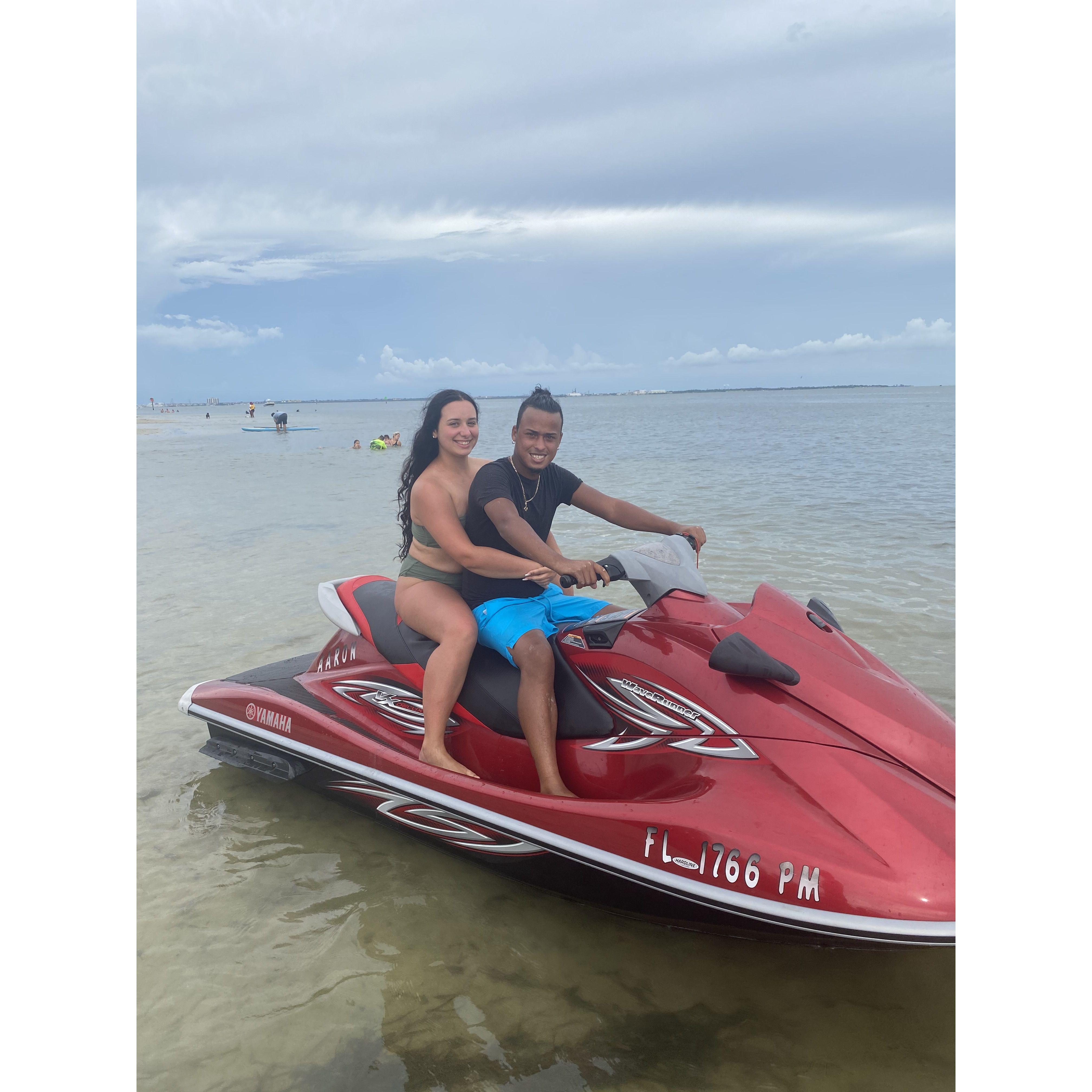 Our first jetski ride together!