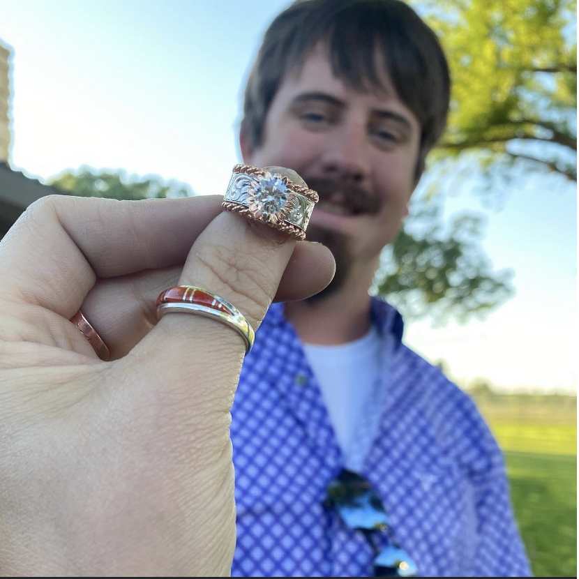 The day Cooper proposed in the front yard at the Stokes Ranch!