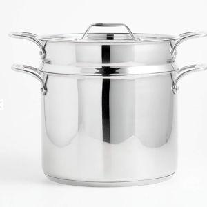 All-Clad Simply Strain 12-Qt. Stainless Steel Multipot with Insert + Reviews | Crate & Barrel